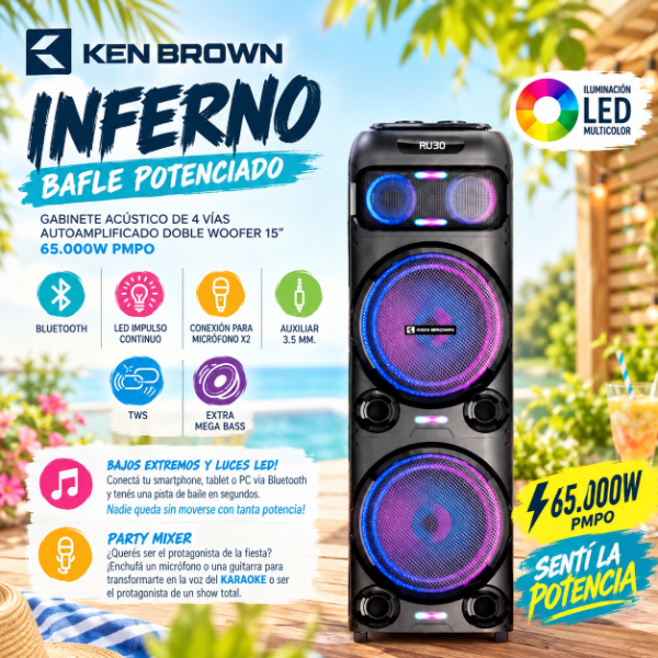 Producto - PARLANTE TORRE KEN BROWN INFERNO