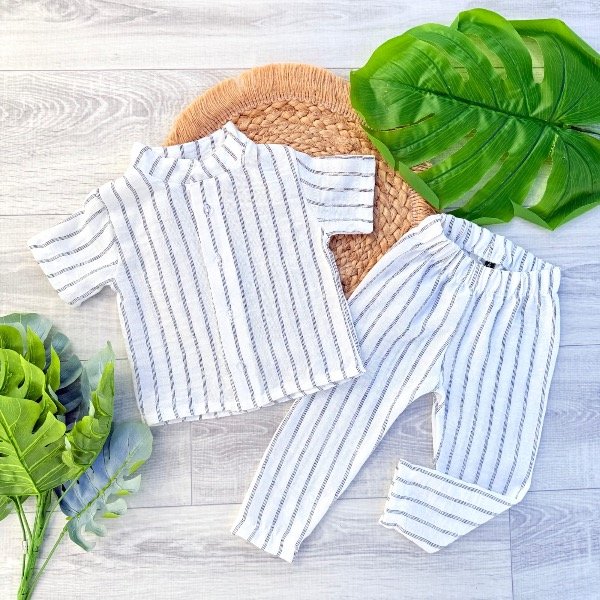 Producto - CONJUNTO ELIAS BLANCO (CAMISA + PANTALÓN)