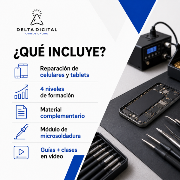 Producto - Curso de Reparación de Celulares desde Cero + Microsoldadura - 1