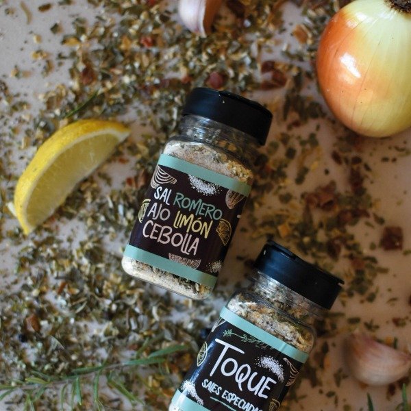 Producto - TOQUE SALES Sal Marina, Romero, Ajo, Limón y Cebolla