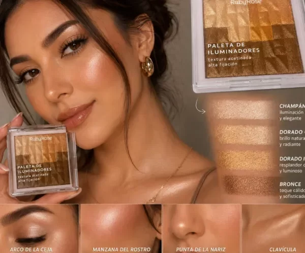 Producto - Paleta de iluminadores MASTER GLOW- RUBY ROSE