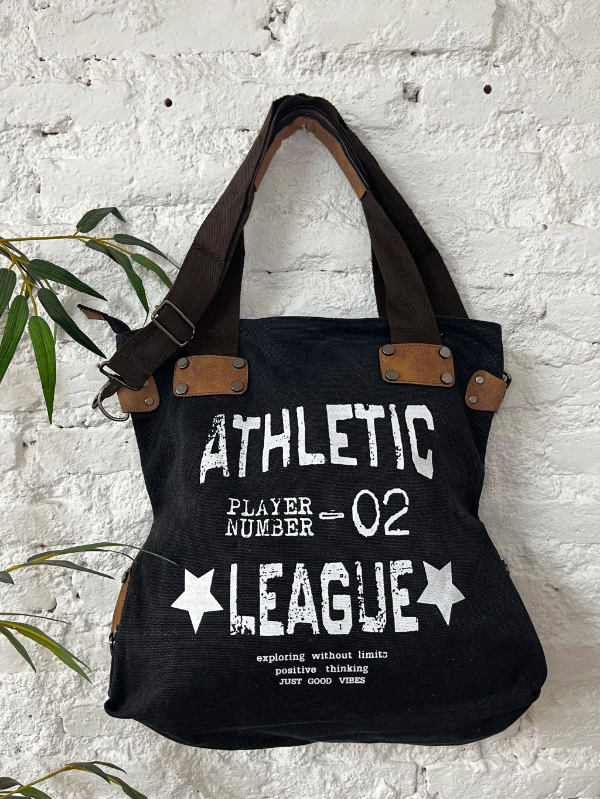 Producto - Bolso lona vintage Athletic Negro