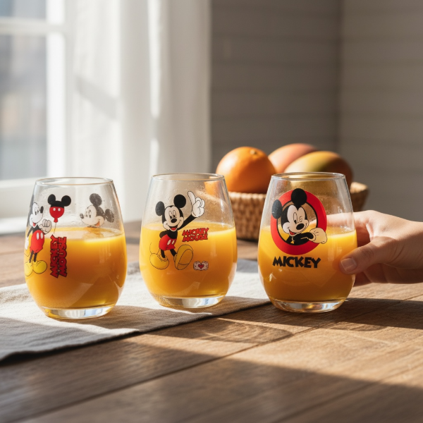 Producto - NUEVO SET DE 4 COPONES MICKEY VITRIFICADOS DE 500ML EN CAJA - 4
