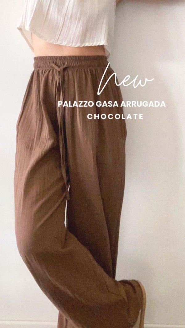 Producto - Palazzo de Gasa arrugada chocolate