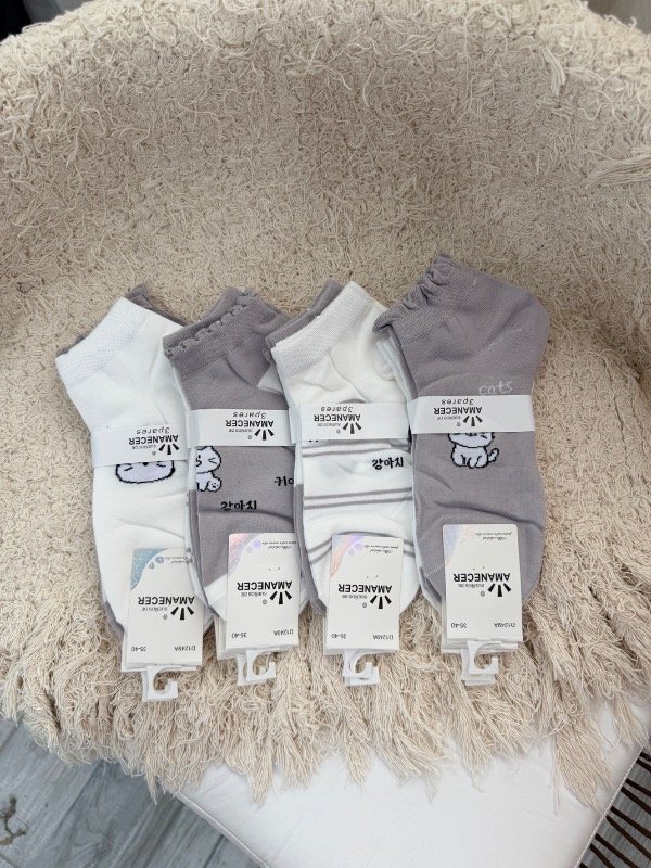 Producto - COD D1249A - Docena amanecer soquete 35/40 Gatitos gris