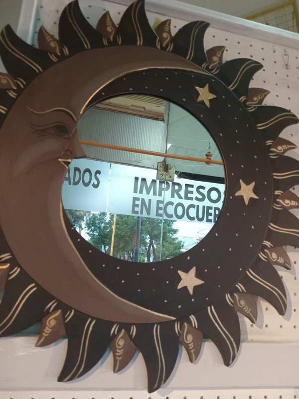 Producto - ESPEJO SOL Y LUNA - luna marron