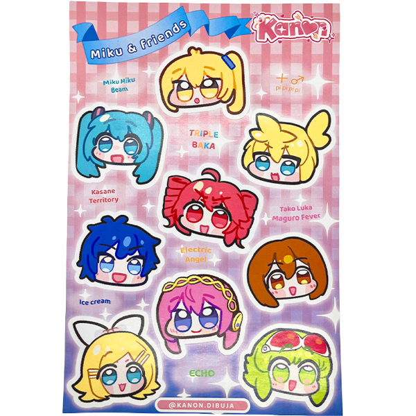 Producto - Plancha de chibis Vocaloid