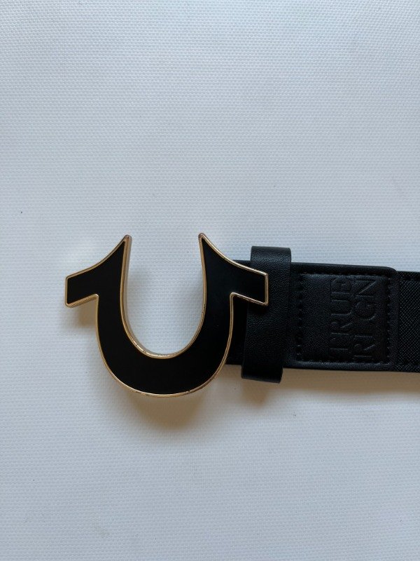Producto - True Religion Black Gold Enamel Horseshoe Buckle Belt - 3