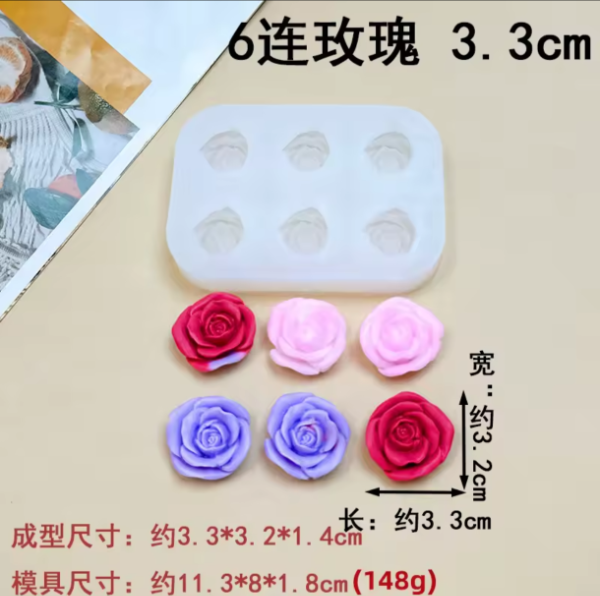 Producto - MOLDE ROSITAS X6  ROCOCO