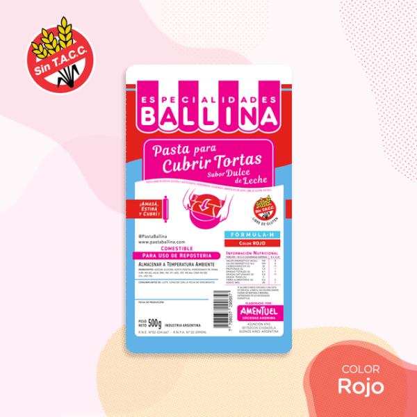 Producto - PASTA PARA CURIR TORTAS  ROJO