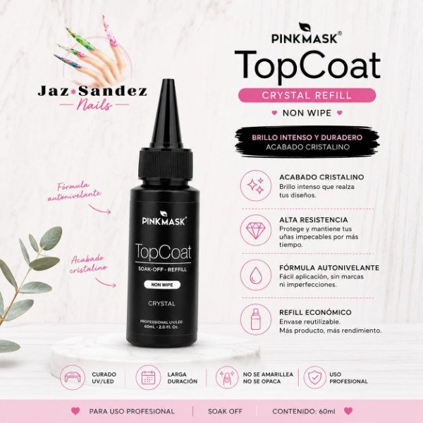 Producto - TOP CRYSTAL REFILL 60ML PINK MASK