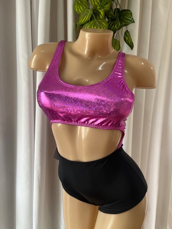 Producto - Enteriza Juli Vinilo Rosa Negro