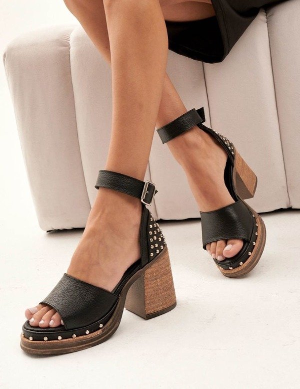 Producto - Sandalias Cuero Roma Negro