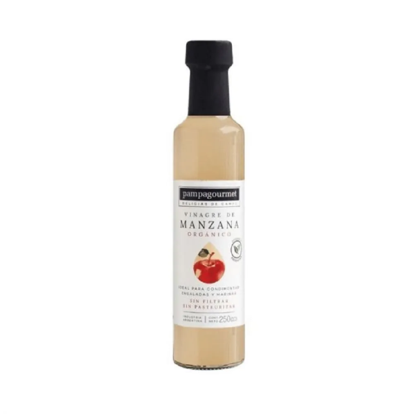 Producto - Vinagre de sidra de manzana orgánico 250 ml. PampaGourmet.