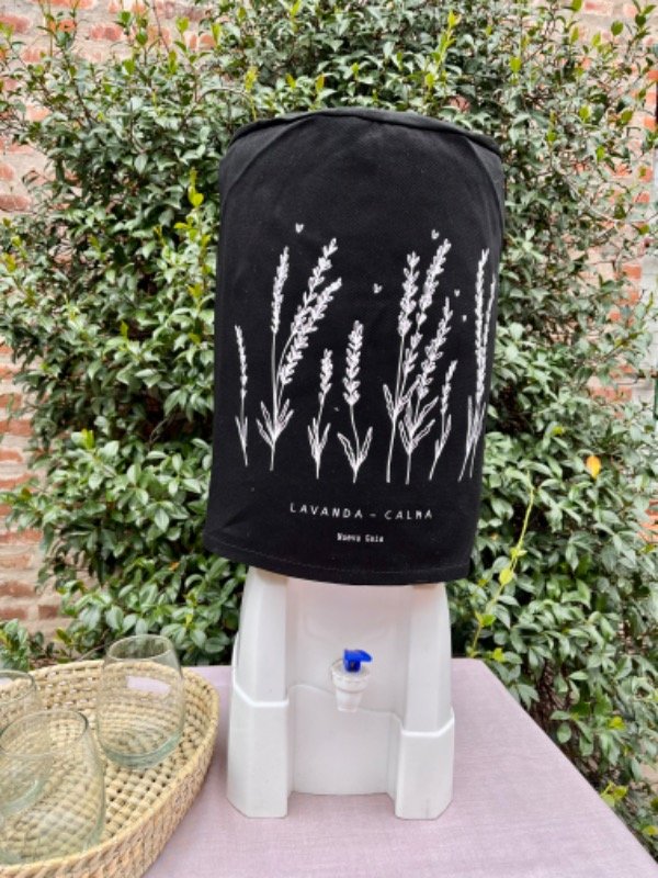Producto - Cubrebidon FLORES negro