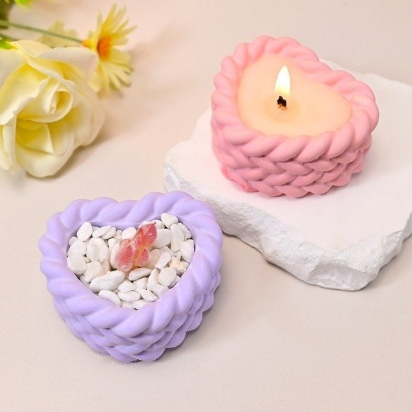 Producto - Molde contenedor trenzado corazon