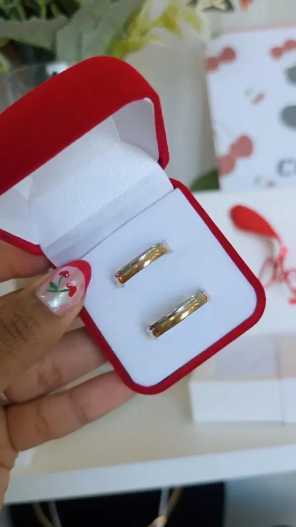 Producto - Alianzas doradas y plateada AQ unidad