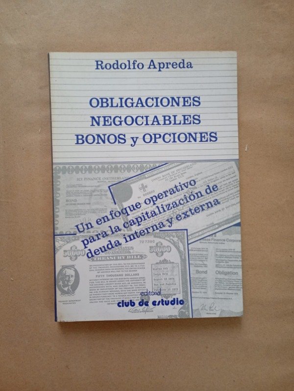Producto - Obligaciones negociables bonos y opciones Rodolfo Apreda Club de Estudio 1988
