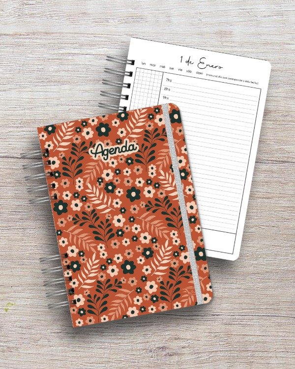 Producto - Agenda Perpetua A5 - 1 día por página - dis. garden