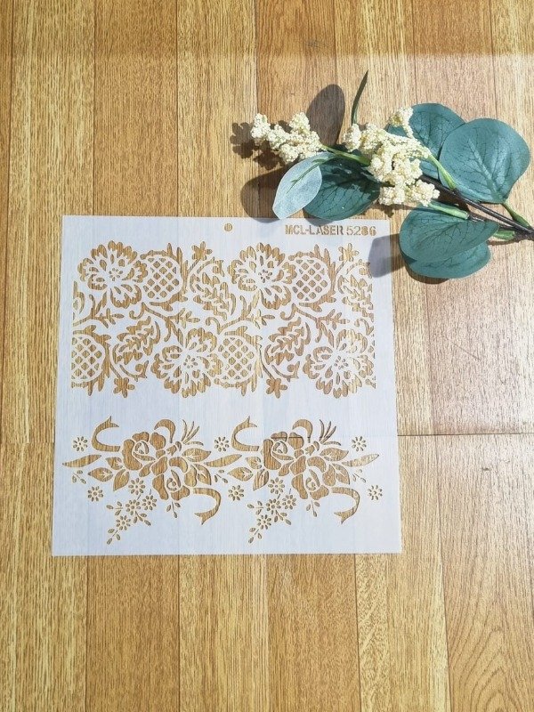 Producto - St 5286 de 20x20 cm Stencil Guarda Flores