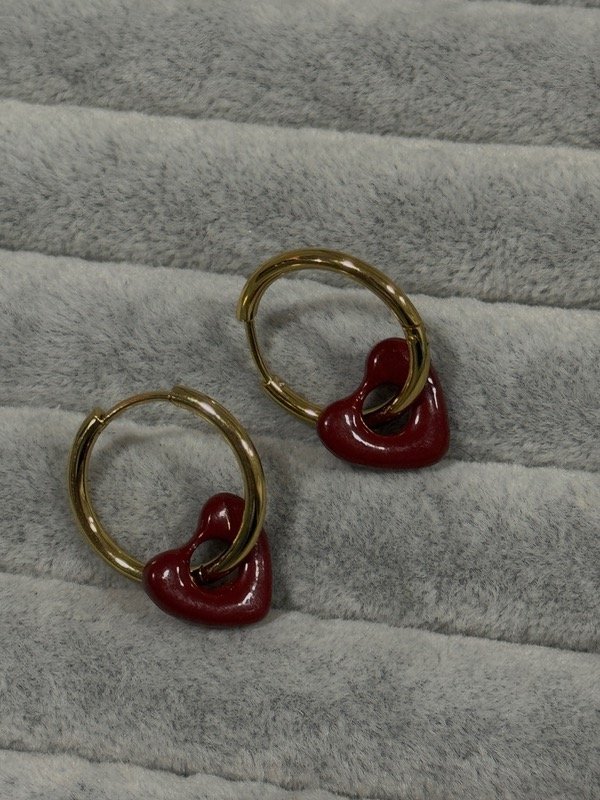 Producto - Aros Golden - Love red