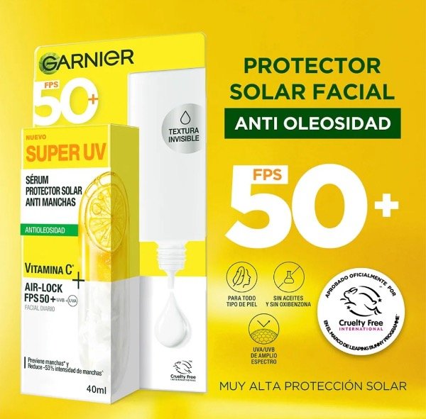Producto - Protector solar facial Garnier anti manchas con vit C
