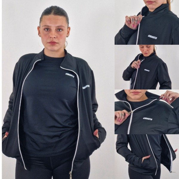 Producto - Campera Liviana Cibarta  Modelo Running Negra