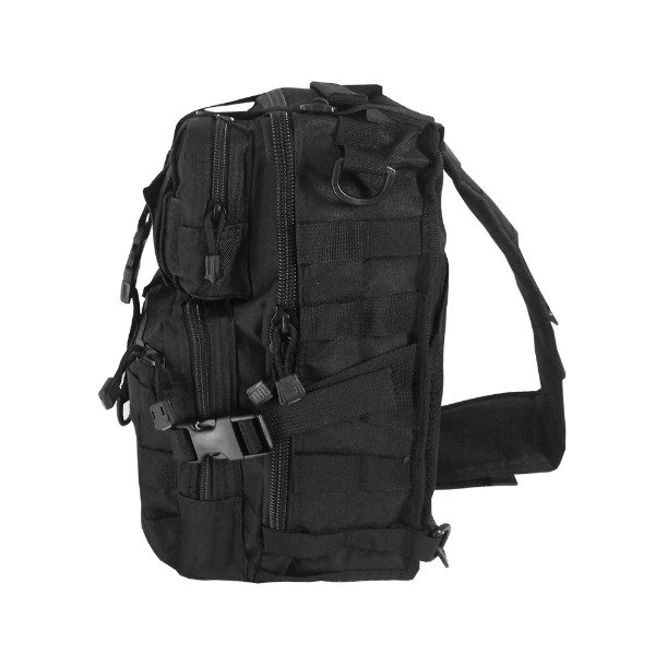 Producto - Morral Bolso Tactico Militar Pechera Negro Tela Antidesgarro 15 Litros - 10