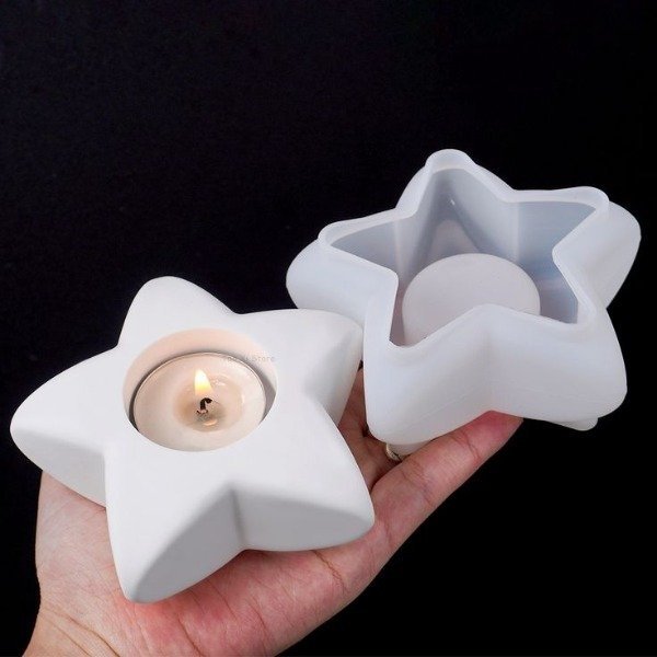 Producto - Molde contenedor de vela estrella redondeada