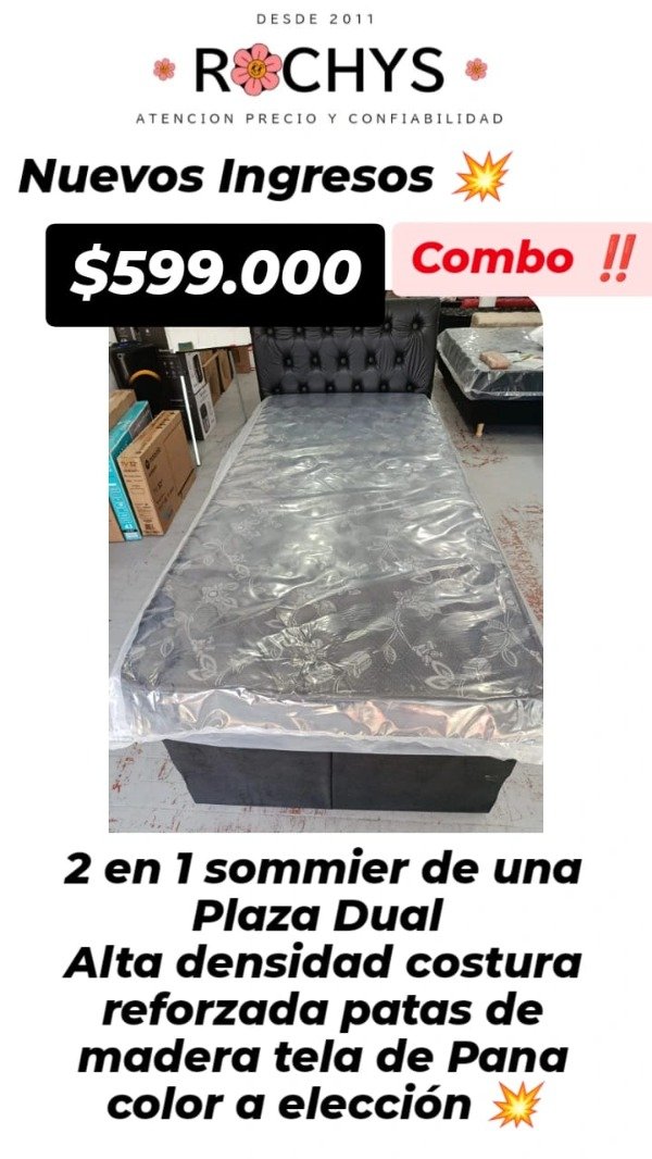 Producto - 2 en 1 sommier dual de una plaza