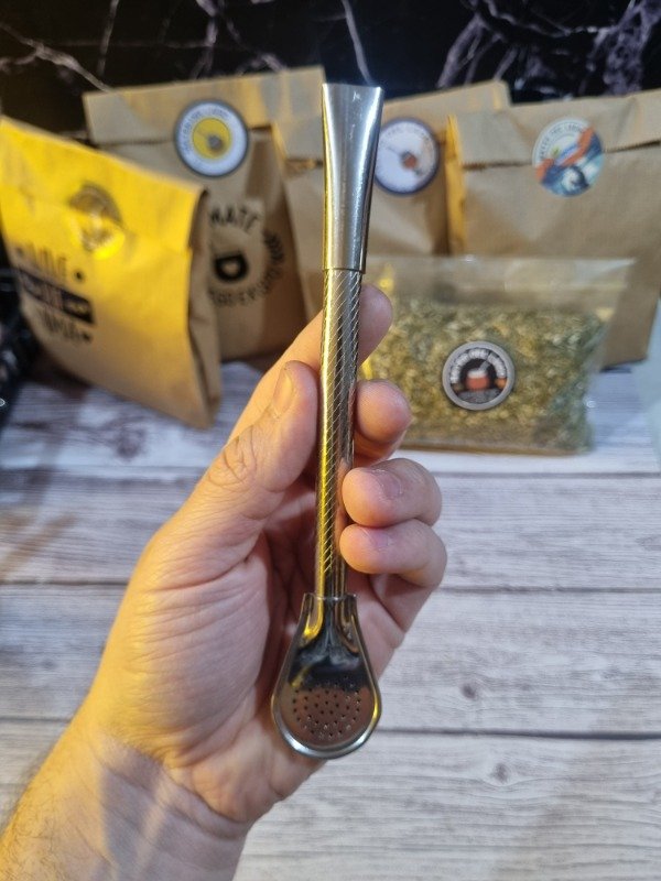 Producto - Bombillón de Acero Inoxidable con Pico Curvo y Filtro - 0
