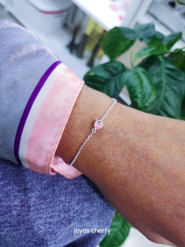 Producto - Pulsera corazon rosa PL