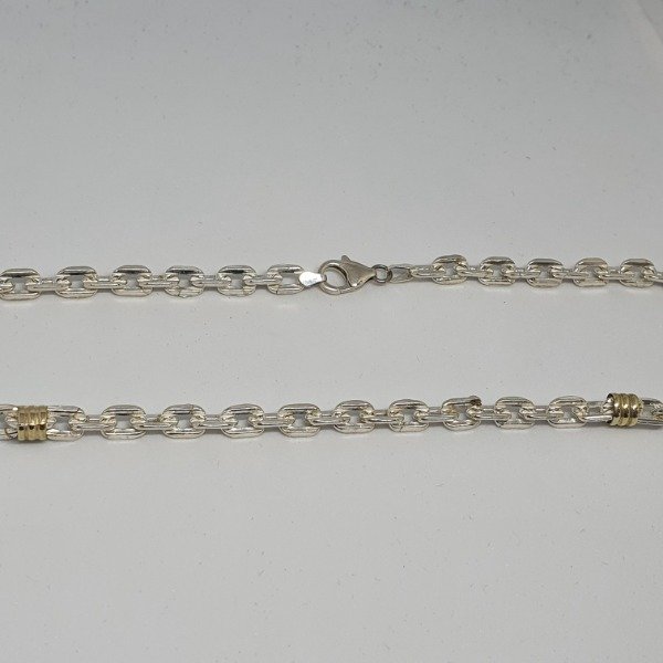 Producto - Cadena de Plata y Oro Forcet 155ff x50cm