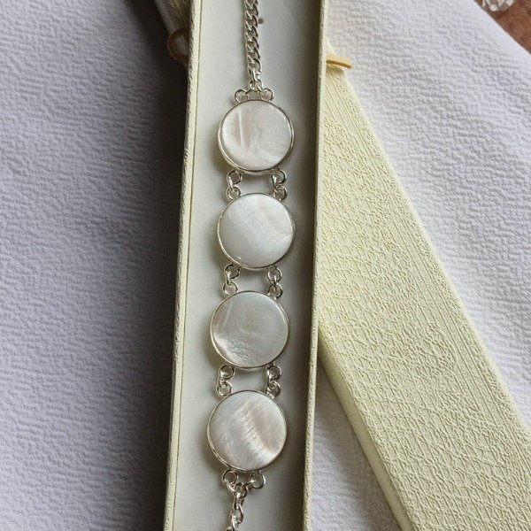 Producto - Pulsera Plata 925 Nácar largo 20,5cm - 4