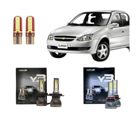 Producto - Kit Cree Led Y3 Luz Baja Alta Y Antiniebla Chevrolet Corsa Classic