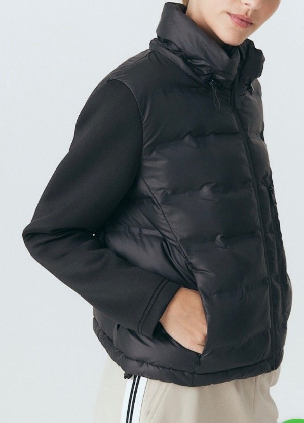 Producto - Campera mangas tejidas negro