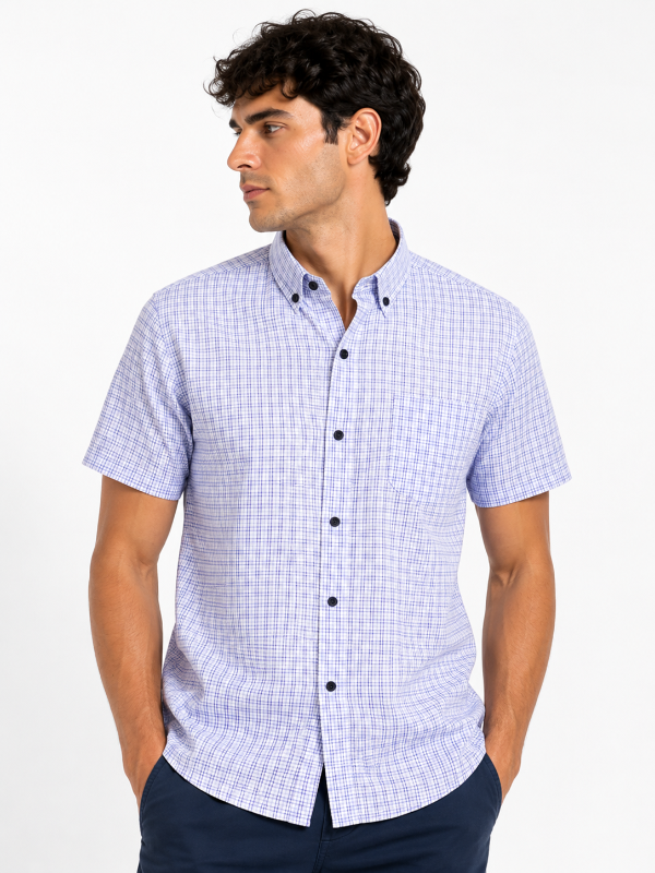 Producto - 020 - Camisa Escocesa Manga Corta Alg/Pol - 0