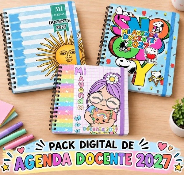 Producto - PACK 5 AGENDAS DOCENTES 2027 - 2