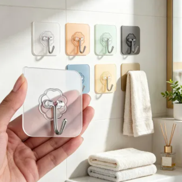 Producto - Ganchos acrílicos transparente 6x6 50PCS