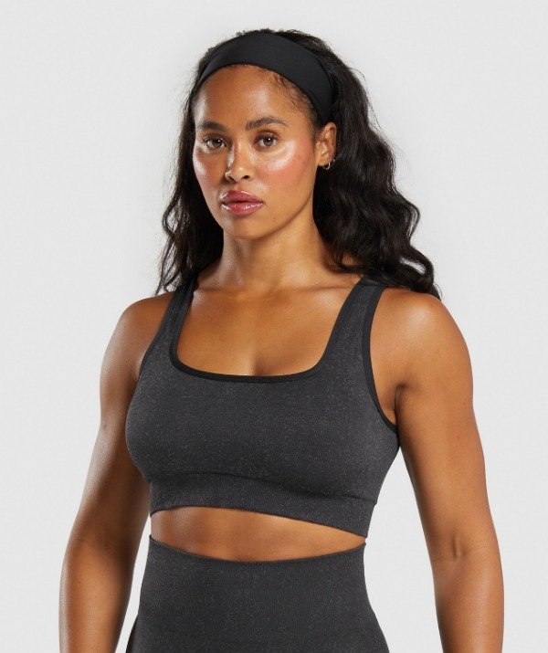 Producto - Adapt Fleck Sports Bra Black/Smokey Grey