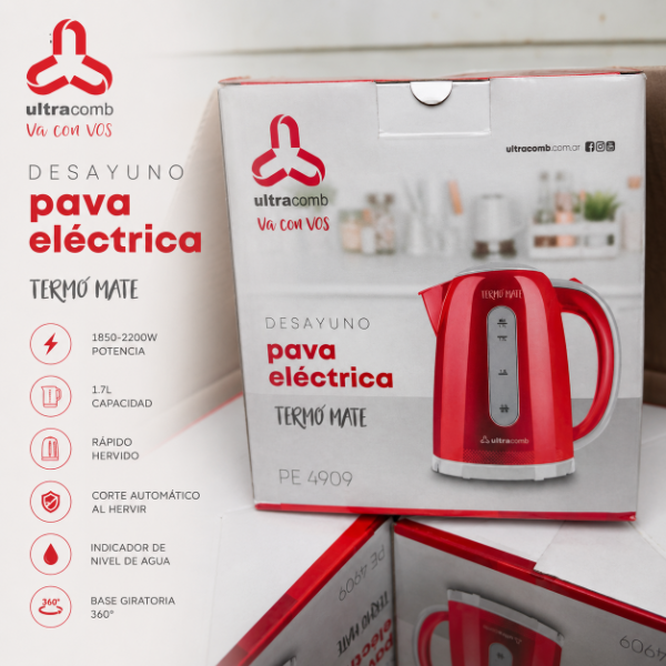Producto - PAVA ELECTRICAULTRACOMB PE4909 TERMO MATE