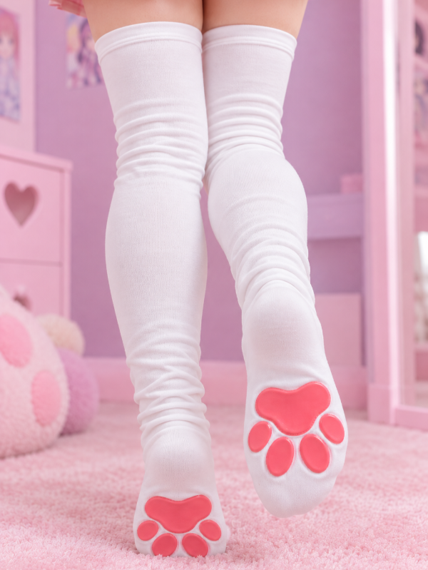 Producto - Bucaneras Patita 2D Neko (Blanca)