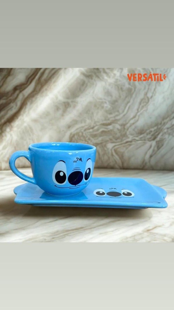 Producto - Stitch tazón + bandeja rectangular