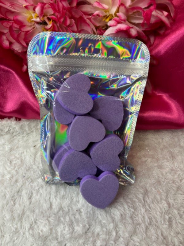 Producto - Lima sponge corazón x10 violeta