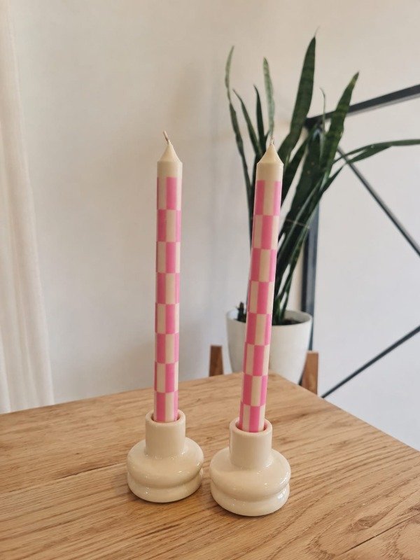 Producto - Vela Cuadrille, rosa - 0