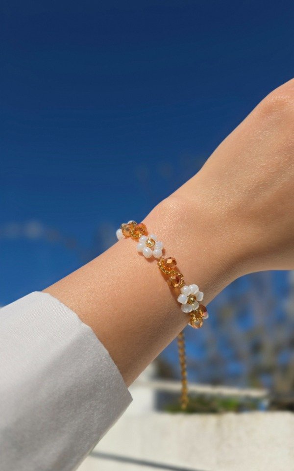 Producto - Pulsera de Flores Edén Garden - Champagne