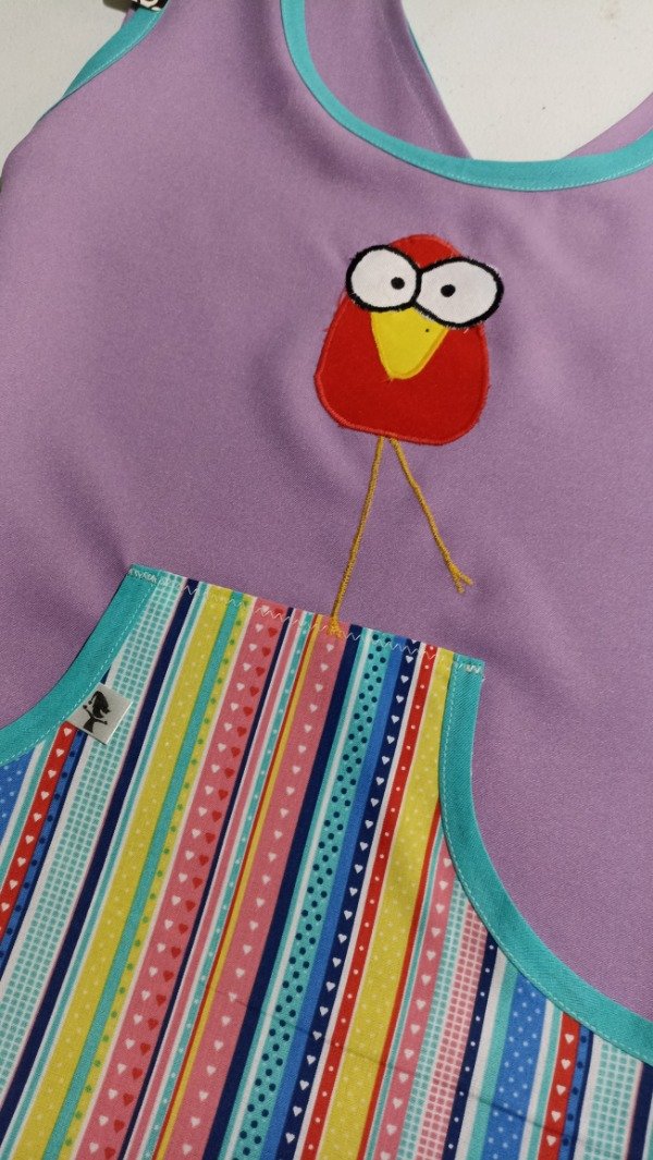 Producto - Guardapolvo Lila y Pajaro