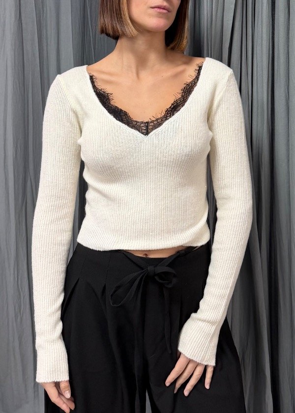 Producto - Sweater Puntilla Cuello V
