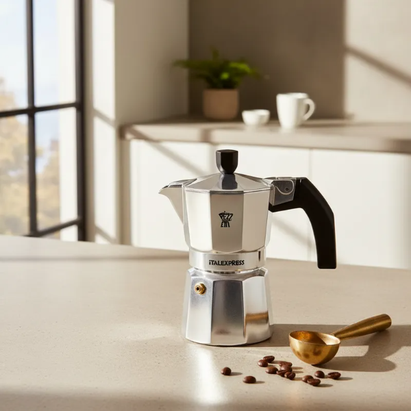 Producto - Cafetera Italiana 6 Tazas Aluminio Italexpress Pezzetti
