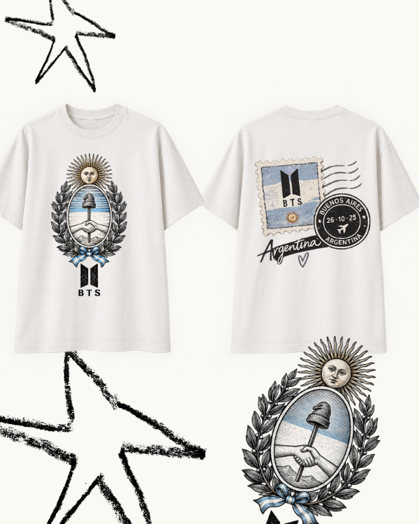 Producto - Remera BTS OVERSIZE ARGENTINA #3